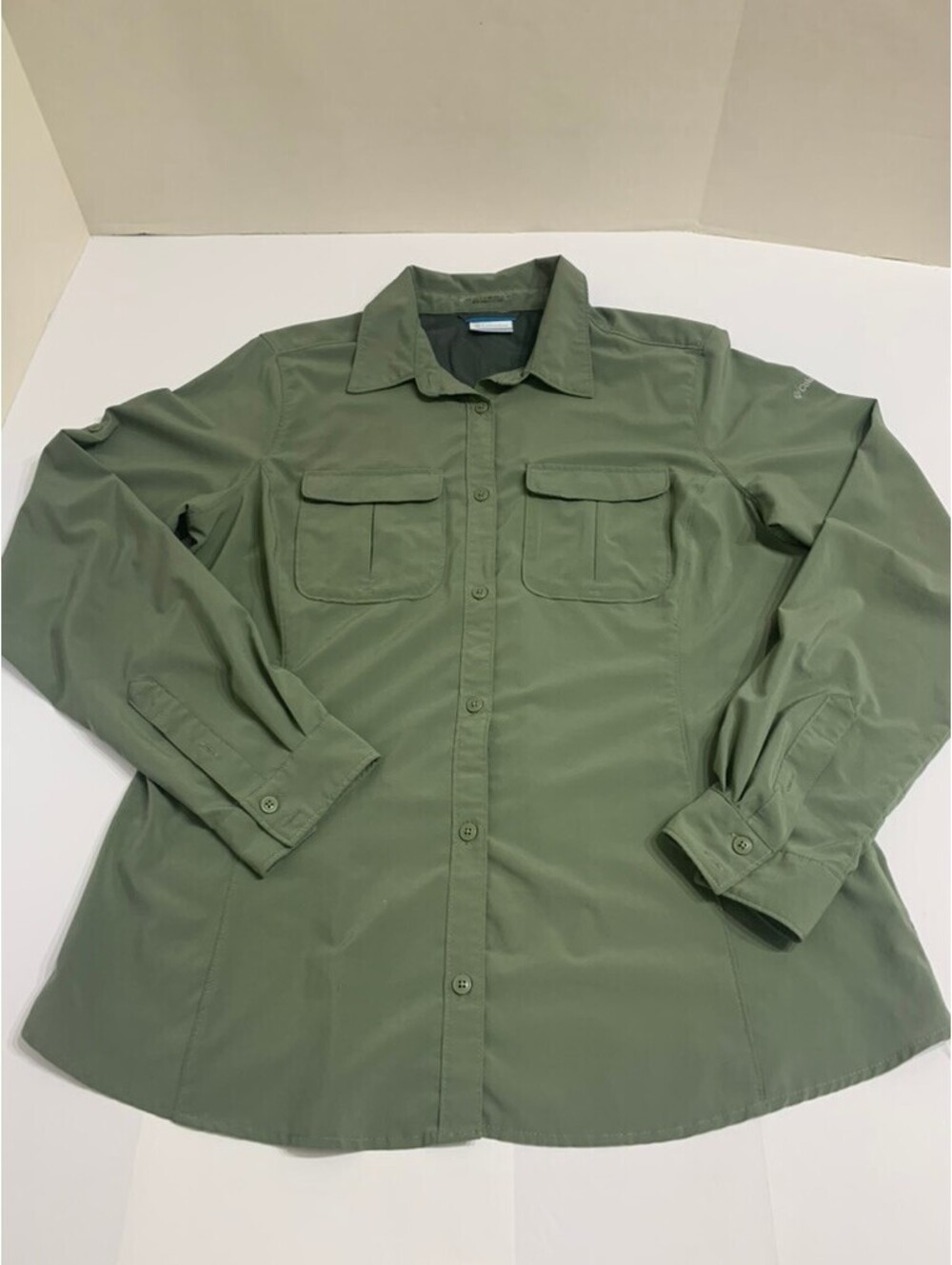 Columbia Sportswear Omni Shade Women's Olive Long Sleeve Outdoor Shirt Size L